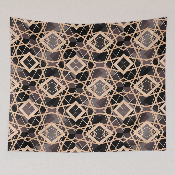 Item preview, Geometric Abstract Pattern in Black and Gold designed and sold by jociart.