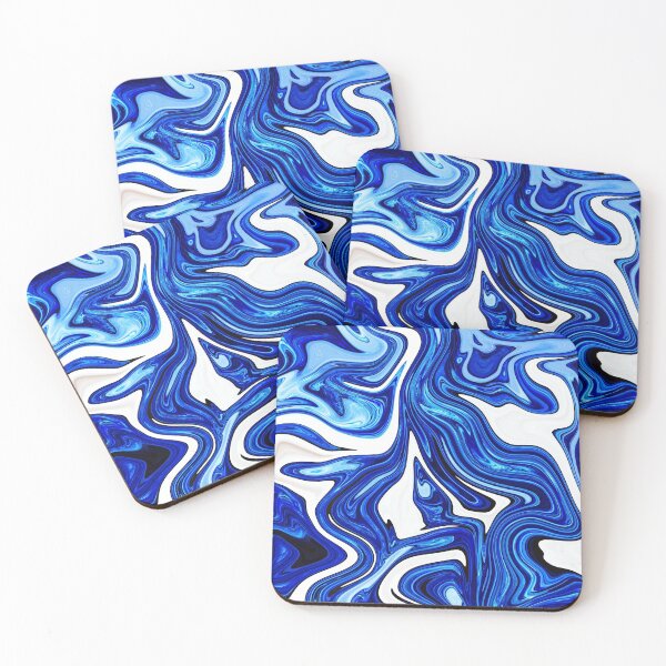 Item preview, Navy Blue & White Abstract Marble designed and sold by Flydea.