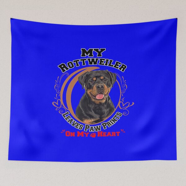 Item preview, Rottweiler Dog Owner Paw Prints On My Heart Design designed and sold by fantasticdesign.