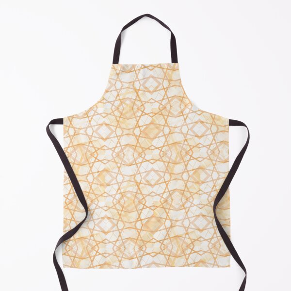 Item preview, Geometric Abstract Pattern in White and Gold designed and sold by jociart.