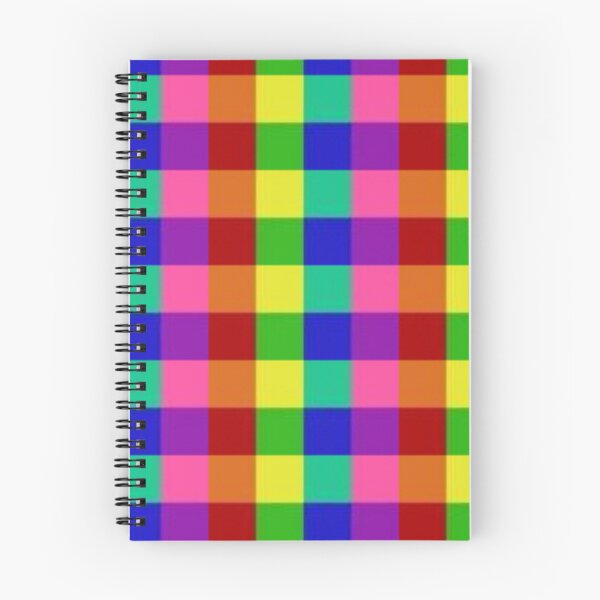 Item preview, Rainbow Checkerboard Gingham Print Pattern designed and sold by TheCatmeow2000.