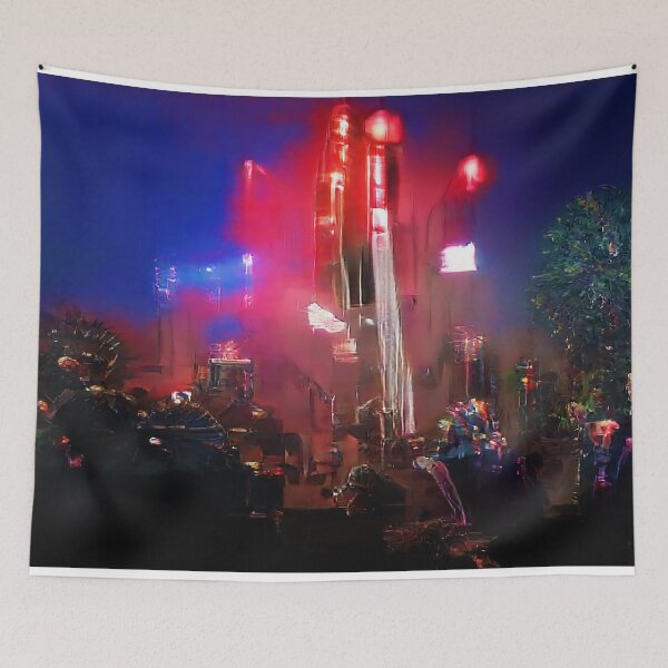 Item preview, Abstract Red Light Neo City designed and sold by BioDigital-Jazz.