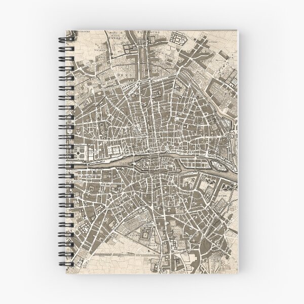 Item preview, Paris vintage old map print - vintage color designed and sold by maxigold.