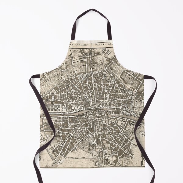 Item preview, Paris vintage old map print - vintage color designed and sold by maxigold.