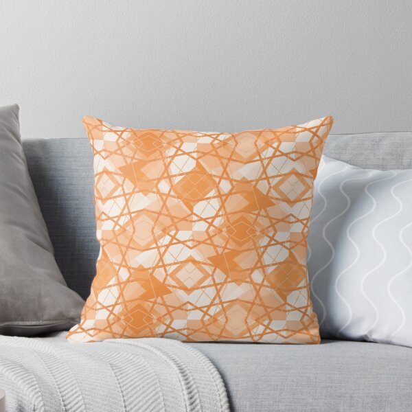 Item preview, Geometric Abstract Pattern in White and Orange designed and sold by jociart.
