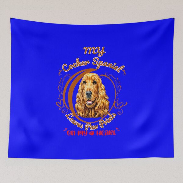 Item preview, Cocker Spaniel Dog Owner Paw Prints On My Heart Design  designed and sold by fantasticdesign.