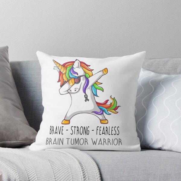 Item preview, Brain Tumor Warrior Brave Strong Fearless designed and sold by deputylove.
