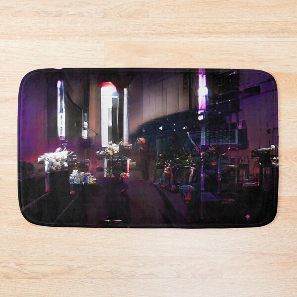 Item preview, Abstract Dark Solarpunk Neon City designed and sold by BioDigital-Jazz.