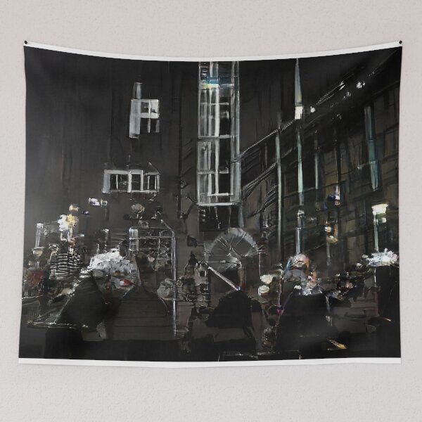 Item preview, High Contrast Dark Cyberpunk City designed and sold by BioDigital-Jazz.