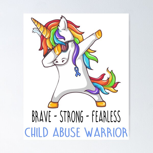 Item preview, Child Abuse Warrior Brave Strong Fearless designed and sold by deputylove.