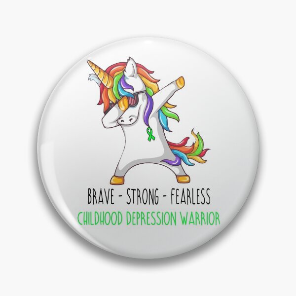 Item preview, Childhood Depression Warrior Brave Strong Fearless designed and sold by deputylove.
