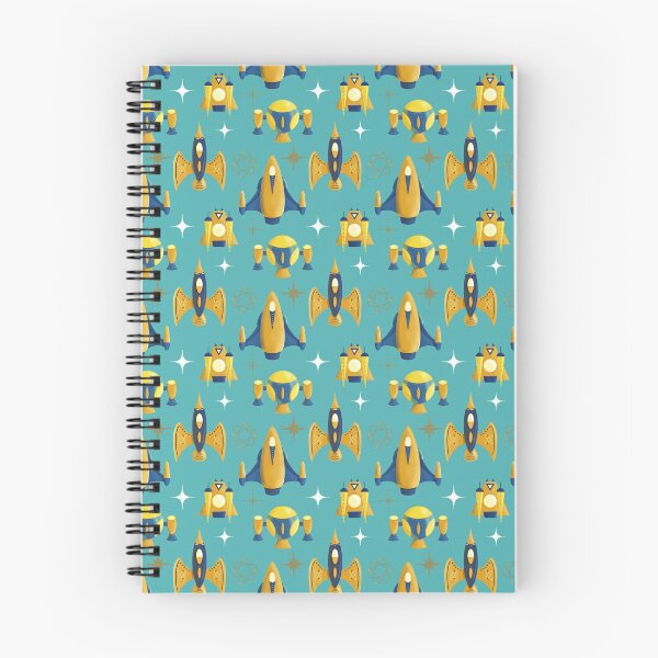 Item preview, Cohetes retro atómicos azules y naranjas designed and sold by ksrogersdesigns.