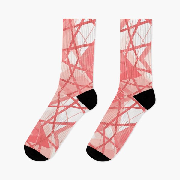 Item preview, Geometric Abstract Pattern in Pink and White designed and sold by jociart.