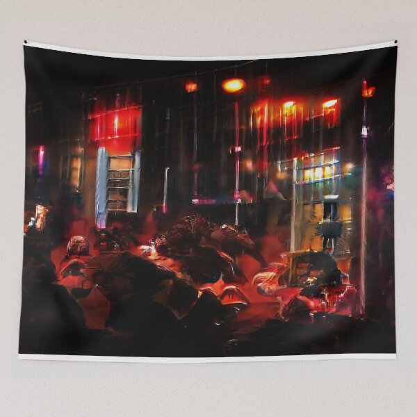 Item preview, AI Abstract Cyberpunk Market designed and sold by BioDigital-Jazz.