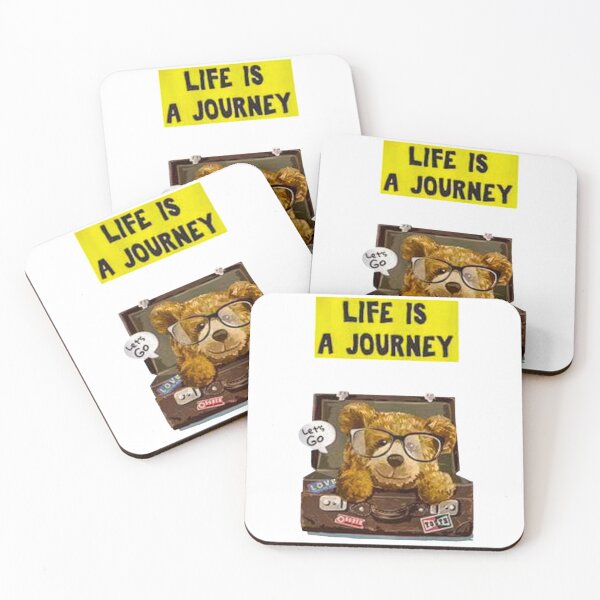 Item preview, (Life is a journey )teddybears quote designed and sold by Magdalineshop.