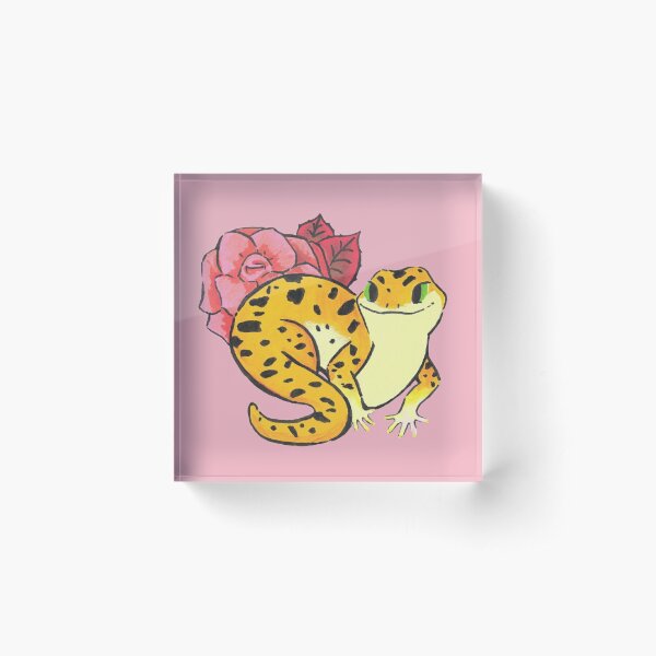 Spotted Smile (Pink Variation) Acrylic Block