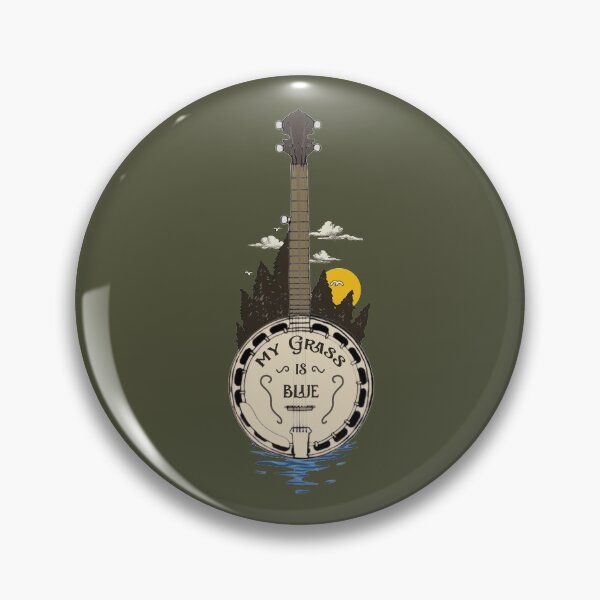 Item preview, Vintage Bluegrass Banjo Player Landscape Art designed and sold by MrEddie10.