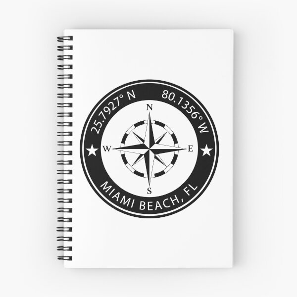 Item preview, Miami Beach, Florida Geographical Coordinates designed and sold by TeeOhGraphics.