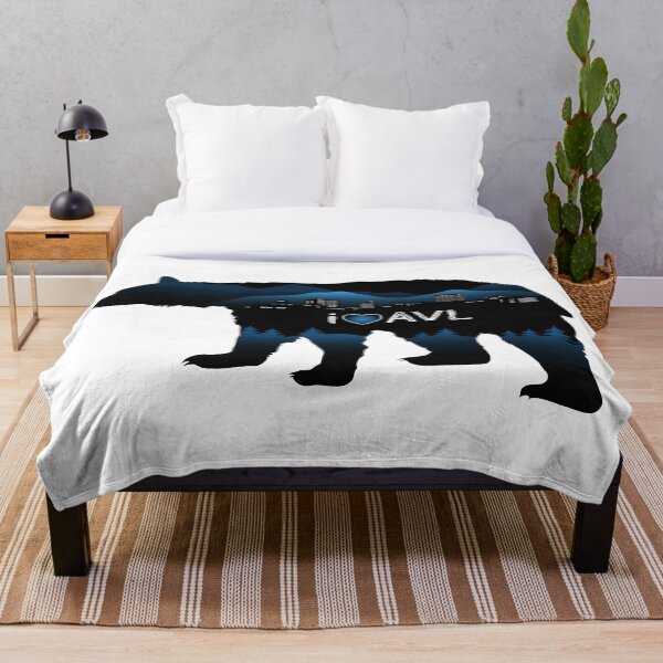 Item preview, I Love AVL - Black Bear Cityscape - WBG 25 designed and sold by Serena's Asheville Merch.