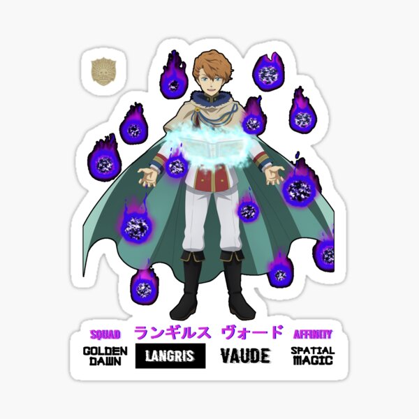 Black Clover Langris Vaude Shirt Sticker For Sale By Animeempireph Redbubble