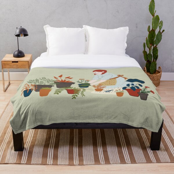 Item preview, Spring Gardening. Woman take care of plants designed and sold by annetc-designs.