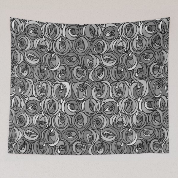 Item preview, Charles Rennie Mackintosh flowers design, black, white designed and sold by Vivanne-art.