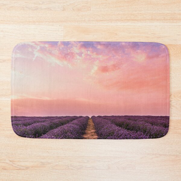 Item preview, Lavender Flower Field Under Pink Sky designed and sold by hutamaAdi98.