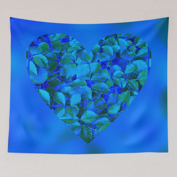 Item preview, A Heart Made of Blue and Green Dogwood Leaves designed and sold by Twittlefish.