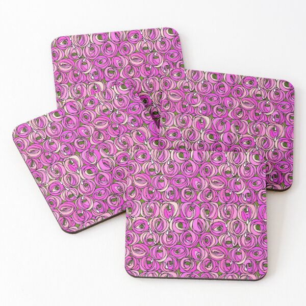 Item preview, Charles Rennie Mackintosh flowers design, pink, white designed and sold by Vivanne-art.
