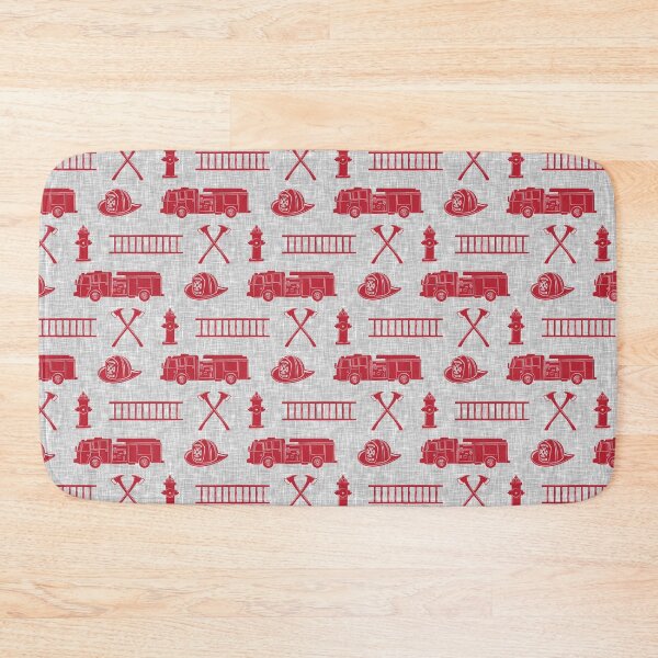 Item preview, firefighter - red on grey designed and sold by littlearrow.