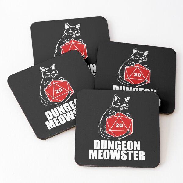 Item preview, Dungeon Meowster Black Cat With D20 Polyhedral Dice designed and sold by uFit.