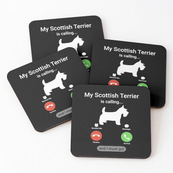 Item preview, My Scottish Terrier is Calling and I Must Go! Funny Dog Phone designed and sold by Guarddogdrive.