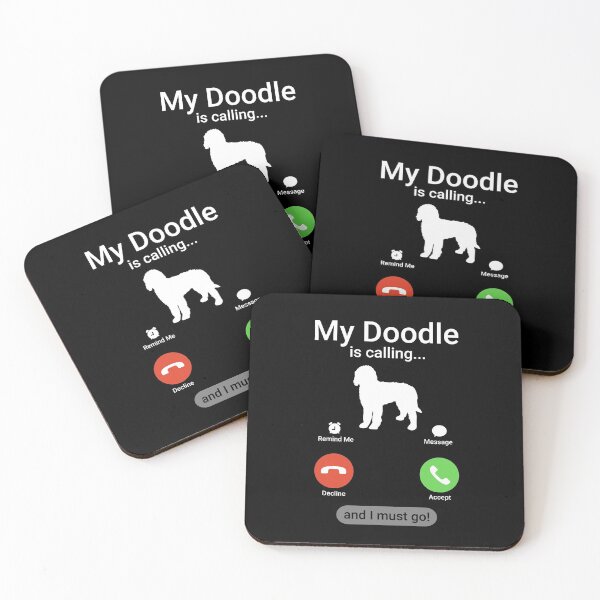 Item preview, My Doodle is Calling and I Must Go! Funny Dog Phone Goldendoodle Labradoodle  designed and sold by Guarddogdrive.