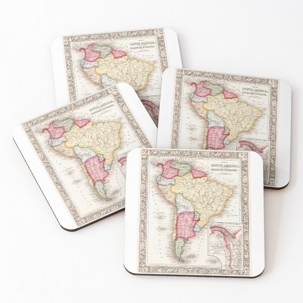 Item preview, South America Map vintage designed and sold by maxigold.