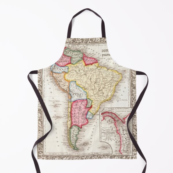 Item preview, South America Map vintage designed and sold by maxigold.