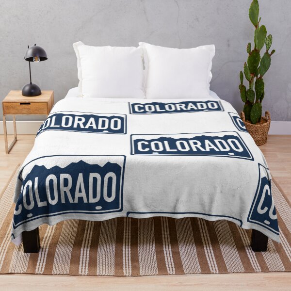 Artikelvorschau, Colorado wit op blauw - Colorado kentekenplaatontwerp entworfen und verkauft von ExploreColorado.