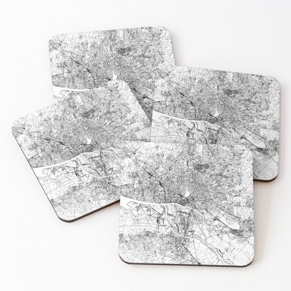 Item preview, Hamburg White Map designed and sold by multiplicitymap.
