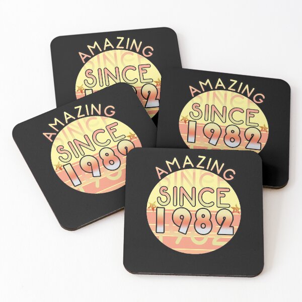 Item preview, Amazing since 1982 // Sunset Birthday Design designed and sold by PGPshop.