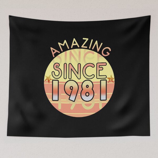 Item preview, Amazing since 1981 // Sunset Birthday Design designed and sold by PGPshop.