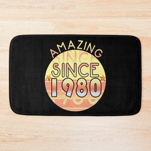 Item preview, Amazing since 1980 // Sunset Birthday Design designed and sold by PGPshop.