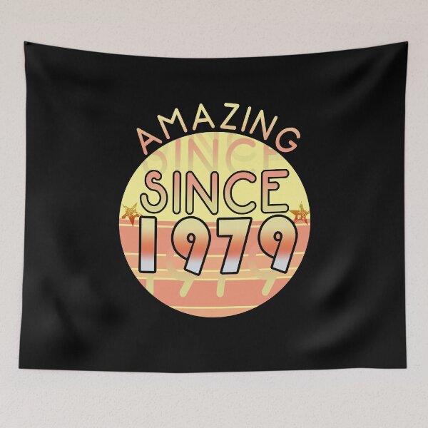 Item preview, Amazing since 1979 // Sunset Birthday Design designed and sold by PGPshop.