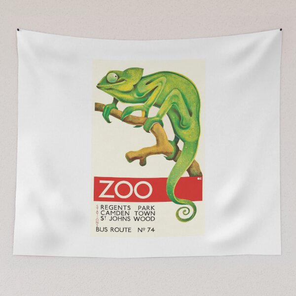 Item preview, Cartel publicitario de 1935 Chameleon ZOO designed and sold by retrographics.