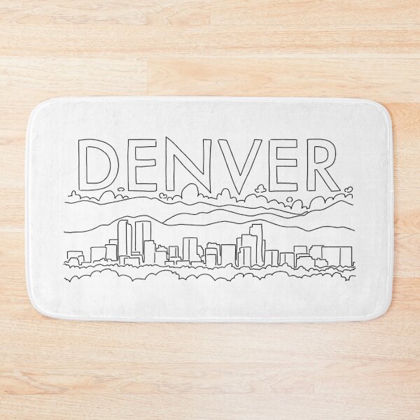 Item preview, Contour Drawing Downtown Denver Skyline Mountains Colorado designed and sold by ExploreColorado.