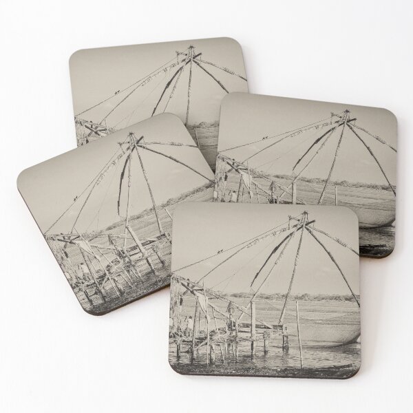 Item preview, Chinese Fishing Nets of Kochi - Monochrome designed and sold by photograham.