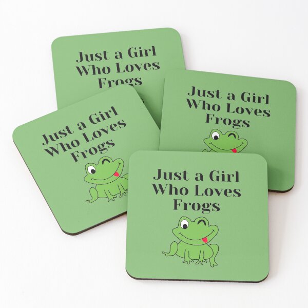Item preview, Just a Girl Who Loves Frogs, Frog Lover, on green designed and sold by JRice66.