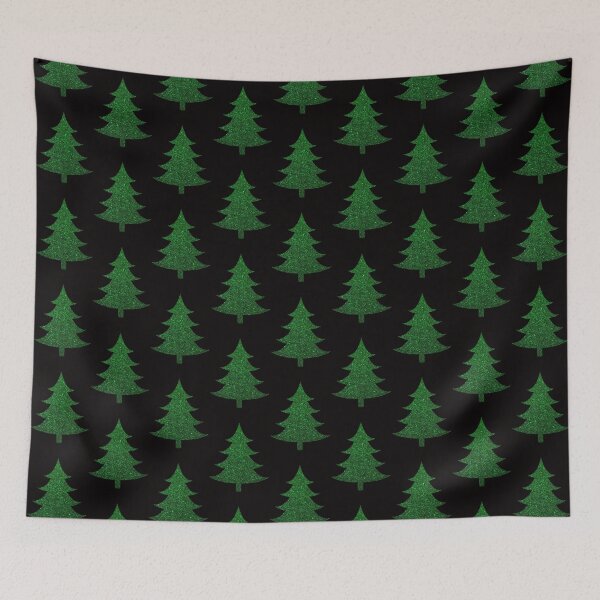 Item preview, Minimalistic Green Faux Glitter Christmas Tree designed and sold by Felicity-K.