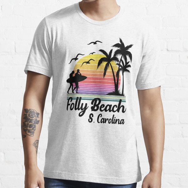 Vintage Folly Beach South Carolina Surf Retro Sunset Kids T-Shirt for Sale  by Crow Loftis