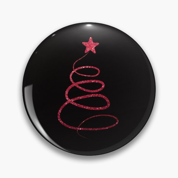 Item preview, Minimalistic Red Faux Glitter Star Christmas Tree designed and sold by Felicity-K.