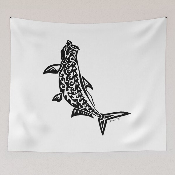 Item preview, Fighting Tarpon Tribal Design  designed and sold by KitayamaDesigns.
