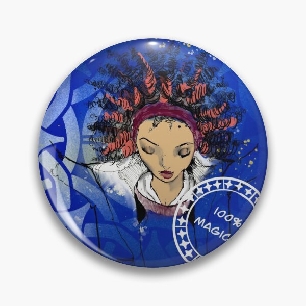 Item preview, Mysterious woman with blue mandala designed and sold by Pachionart.